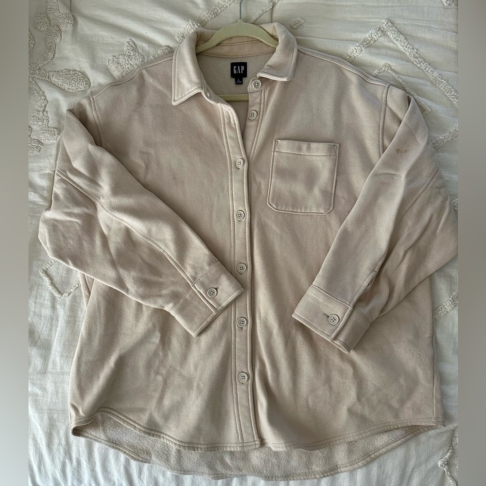 Gap Button Down Cozy Shirt Oversized